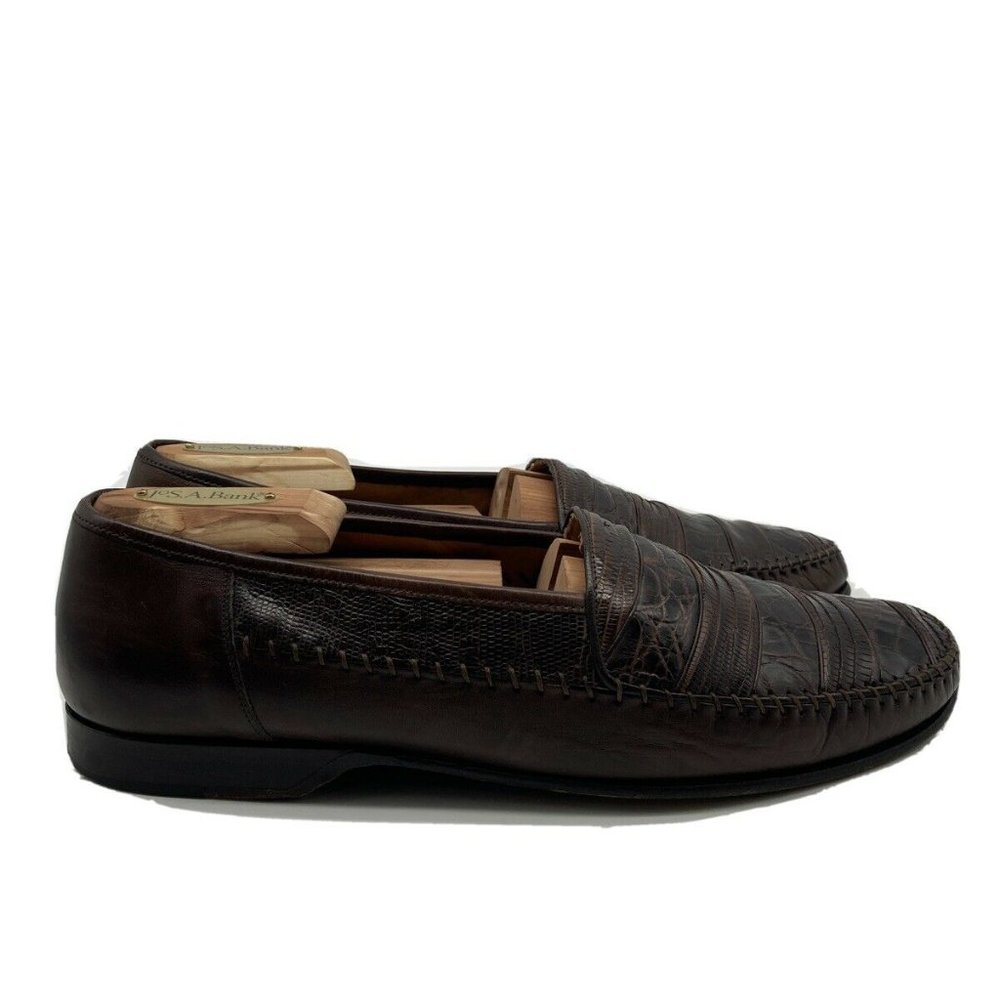 Barcelino Mens Genuine Lizard Leather Loafers
